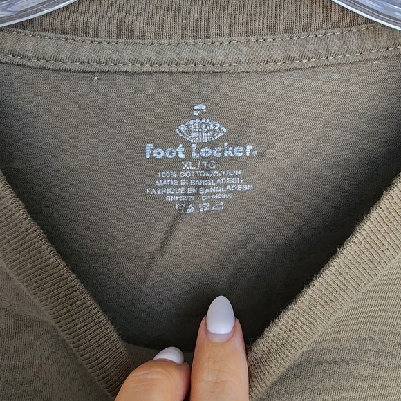 Men's Olive Green Footlocker T-Shirt - Picture 2 of 2